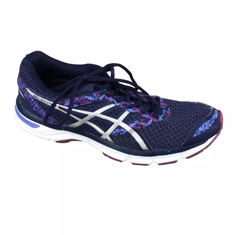Asics Black and Purple Athletic Shoes